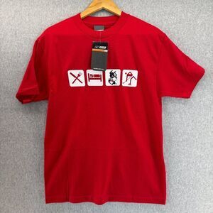 NWT Bauer Nike Medium Red Shirt Tee Retro Eat Sleep Boston Terriers Ice Hockey‎